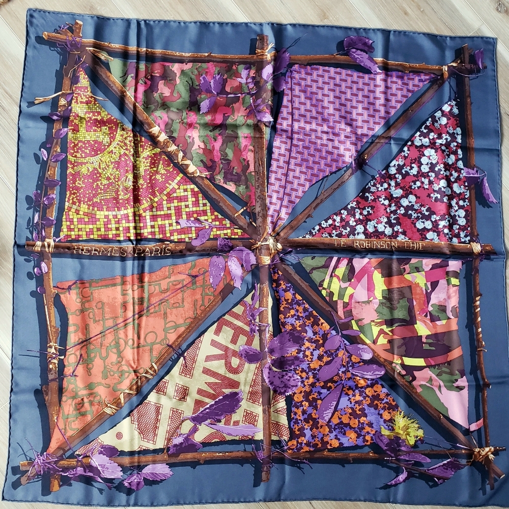 Hermes Le Robinson Chic Large 90 cm Scarf
